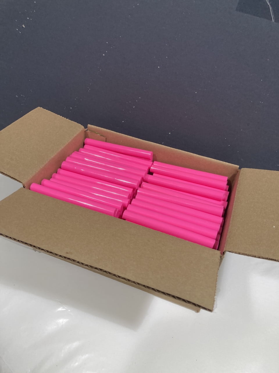 GlueSticksDirect Neon Pink Colored Glue Sticks 7/16" X 4" 5 lbs