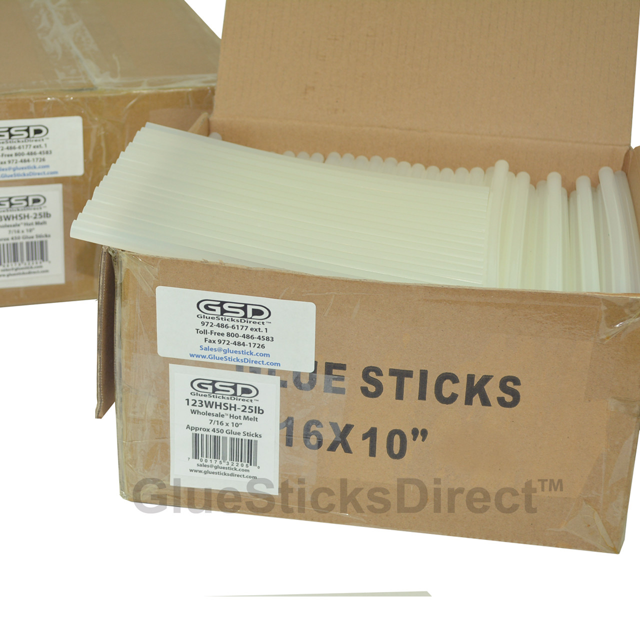 GlueSticksDirect Twin Pack Wholesale® Hot Melt Glue Sticks 7/16" X 10" 50 lbs