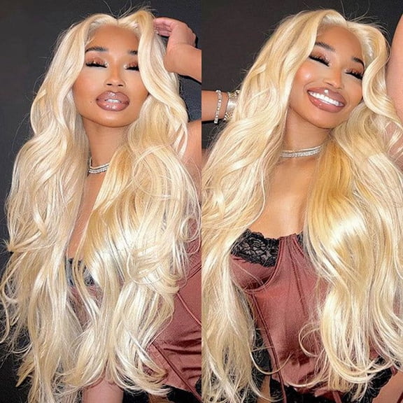 Glueless #613 Blonde Colored Wig Body Wave Beginner Friendly Human Hair Wigs, Beauty & Personal Care