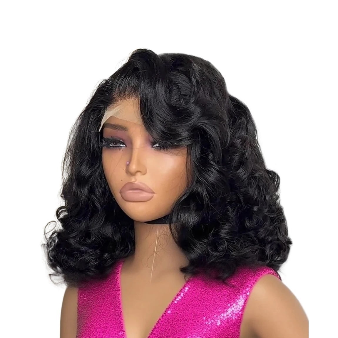 Glueless Body Wave Bob Wigs 13x4 HD Lace Frontal Human Hair Natural Wave Short Bob Wigs