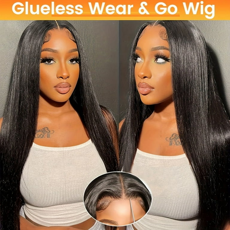 LAST ONE IN STOCK 32inch Black and Gold Patched Straight Synthetic Lace Wig buy