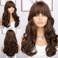 thumbnail image 1 of Glueless wigs, pre-plucked and pre-cut for beginners, women's synthetic lace front wigs, long wavy lace hairline with middle parting, suitable for daily parties, ready to wear in 3 seconds, 1 of 11