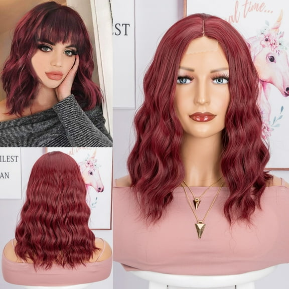 Glueless wigs, pre-plucked and pre-cut for beginners, women's synthetic lace front wigs, long wavy lace hairline with middle parting, suitable for daily parties, ready to wear in 3 seconds