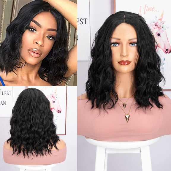 Glueless wigs, pre-plucked and pre-cut for beginners, women's synthetic lace front wigs, long wavy lace hairline with middle parting, suitable for daily parties, ready to wear in 3 seconds