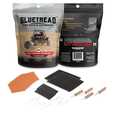 GlueTread SxS UTV Sidewall Tire Repair Kit | Emergency Tire
