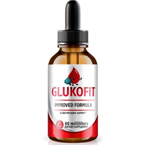 GlukoFit Drops, Gluko Fit Liquid Supplement for Healthy Blood Flow and Circulation, Maximum Strength Formula Droppers, All Natural Blend with Plants Extracts, Official Reviews (30 Servings)