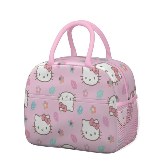 Glulhu Hello Kitty Women’s Lunch Box, Insulated Lunch Bag with Compartments, Portable Durable Food Storage Bag for Teens and Young Adults 1