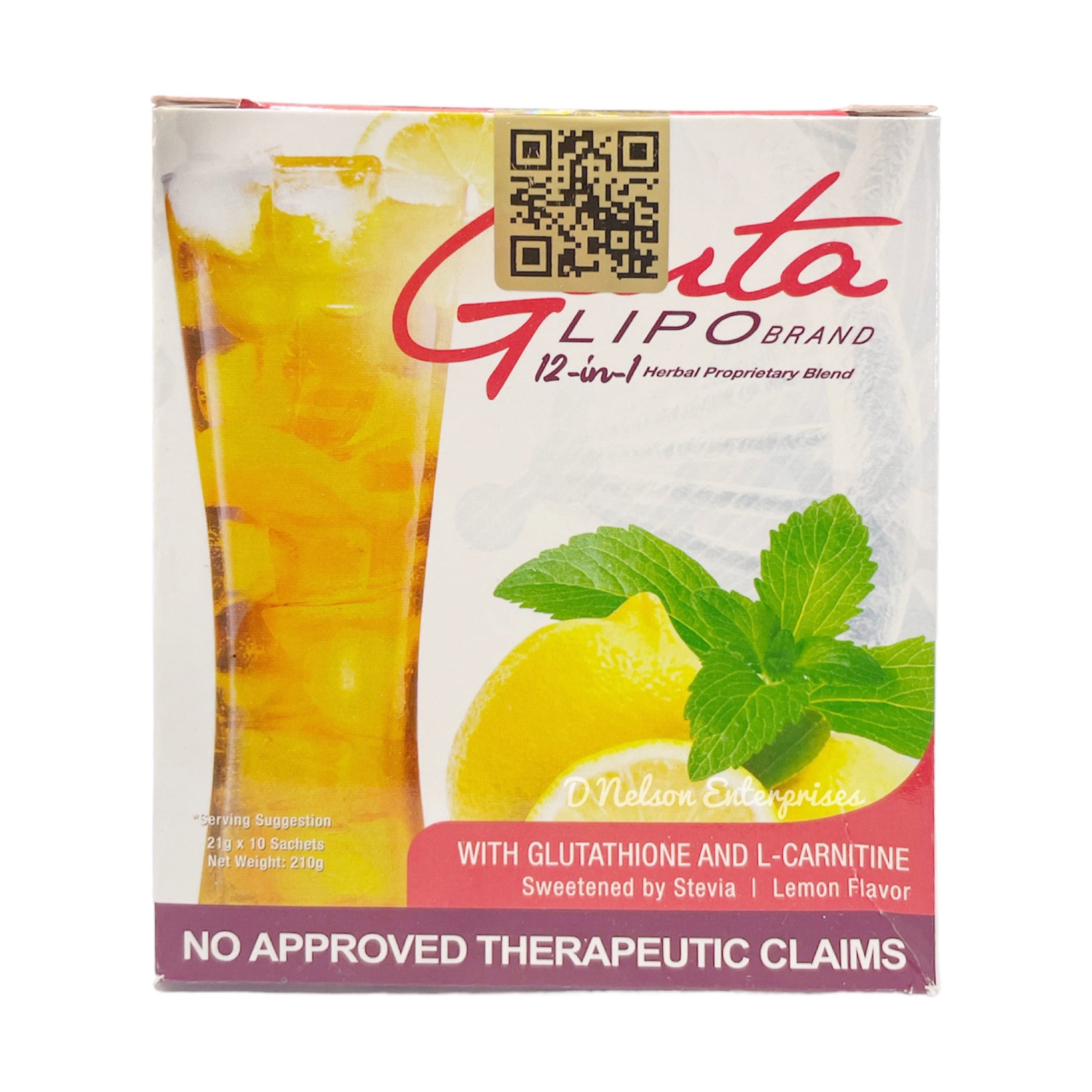 GlutaLipo 12-in-1 Herbal Blend Juice, 10-Sachets by