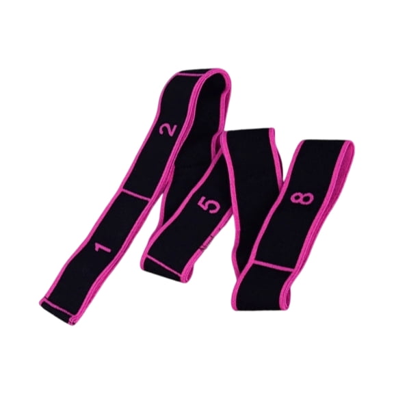 Glute Exercise Bands, 8 Section Resistance Training Straps Set Yoga Pilates Workout Stretching Elastic Loop Strength Physical Therapy Gym Fitness Equipment Hot Pink