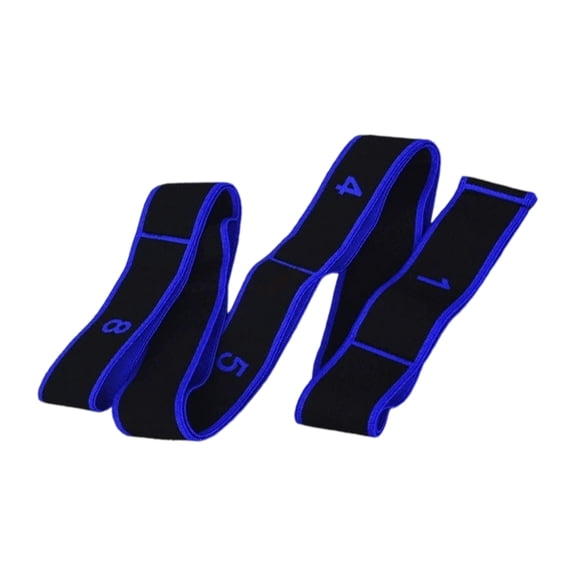 Glute Exercise Bands, 8 Section Resistance Training Straps Set Yoga Pilates Workout Stretching Elastic Loop Strength Physical Therapy Gym Fitness Equipment Blue