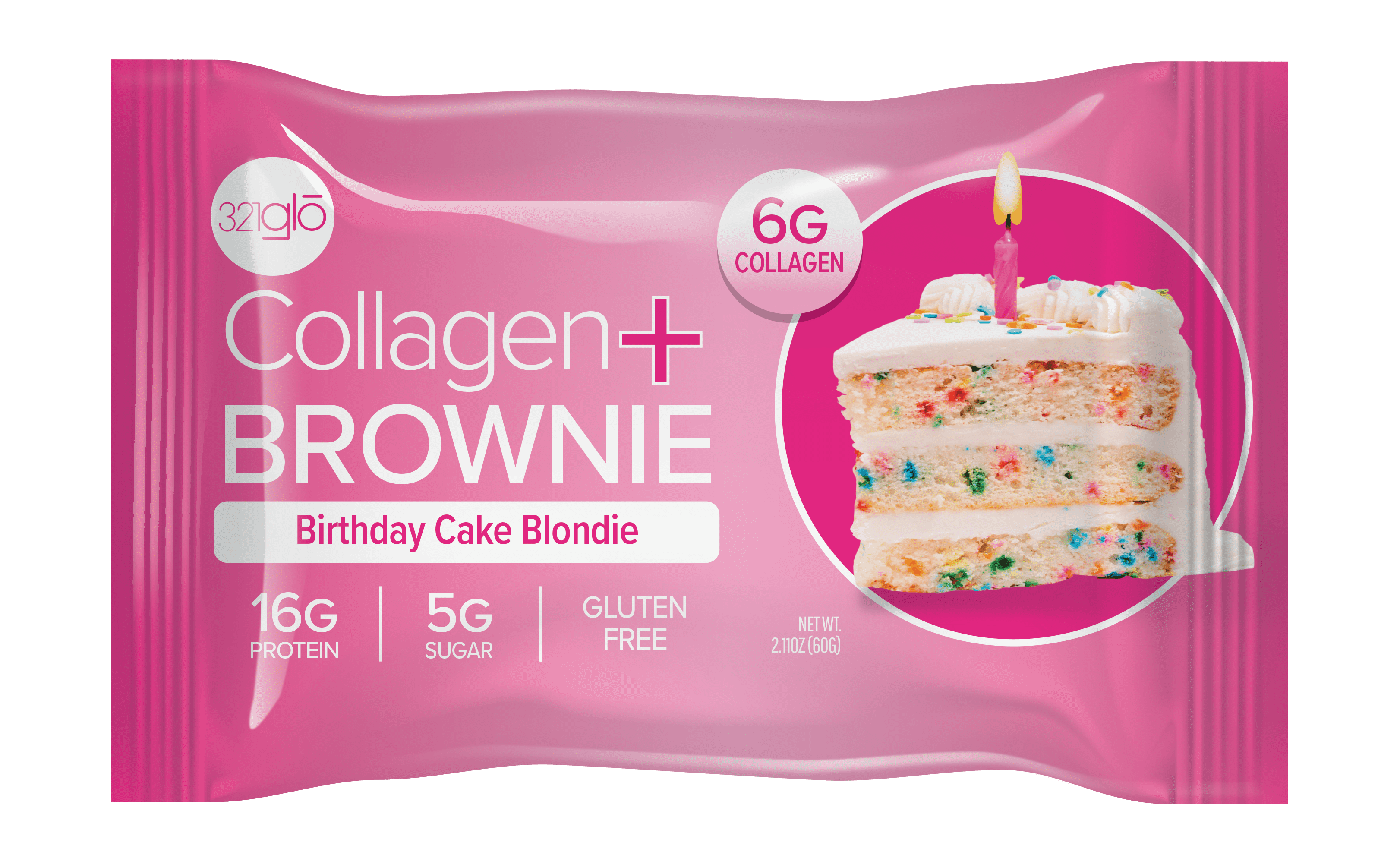 Gluten-Free Birthday Cake Blondie Collagen Protein + Brownie