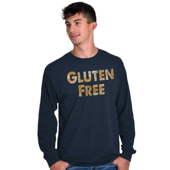 Gluten Free Bread Carbs Healthy Plus Size Long Sleeve Graphic Tee Shirt Brisco Brands 2X