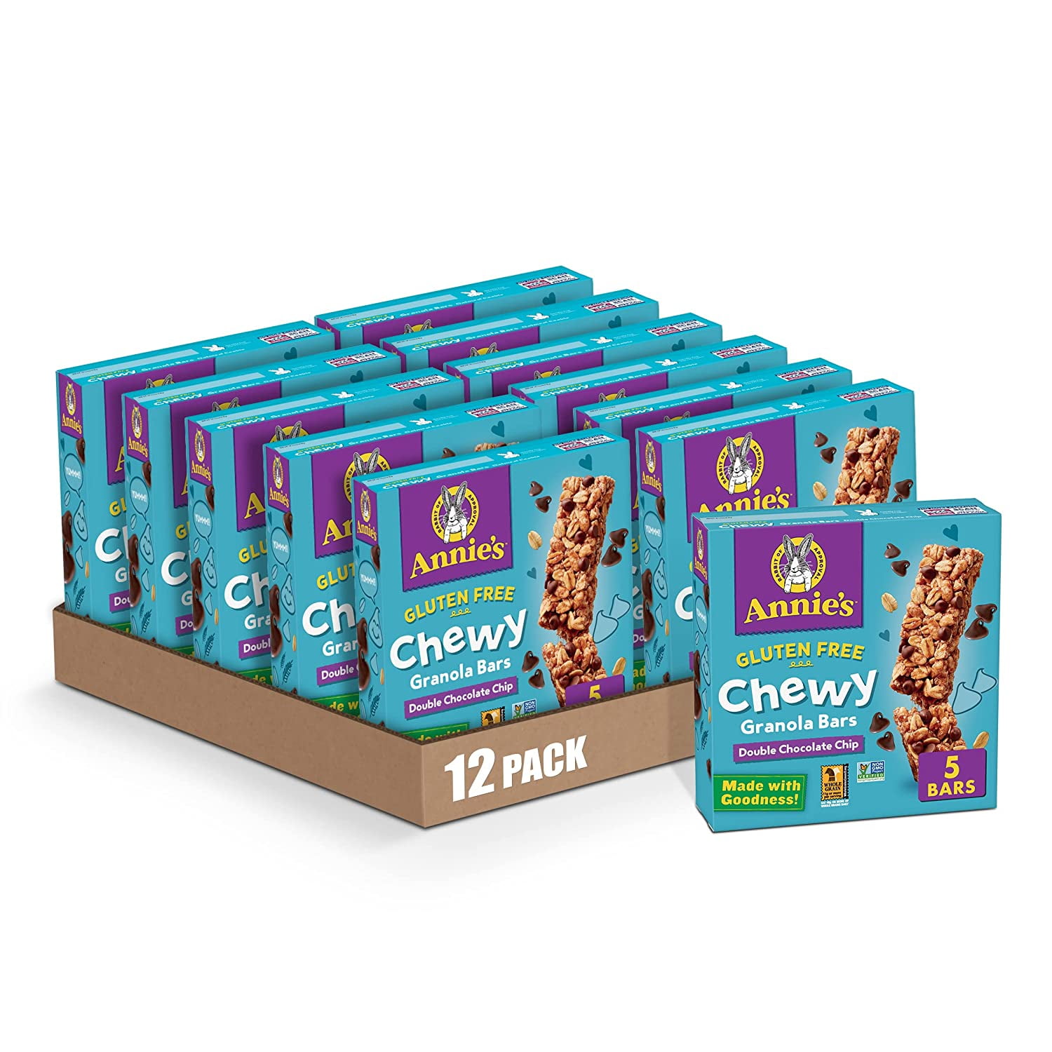 Gluten Free Chewy Granola Bars, Double Chocolate Chip, 5 Bars, 4.9 Oz ...