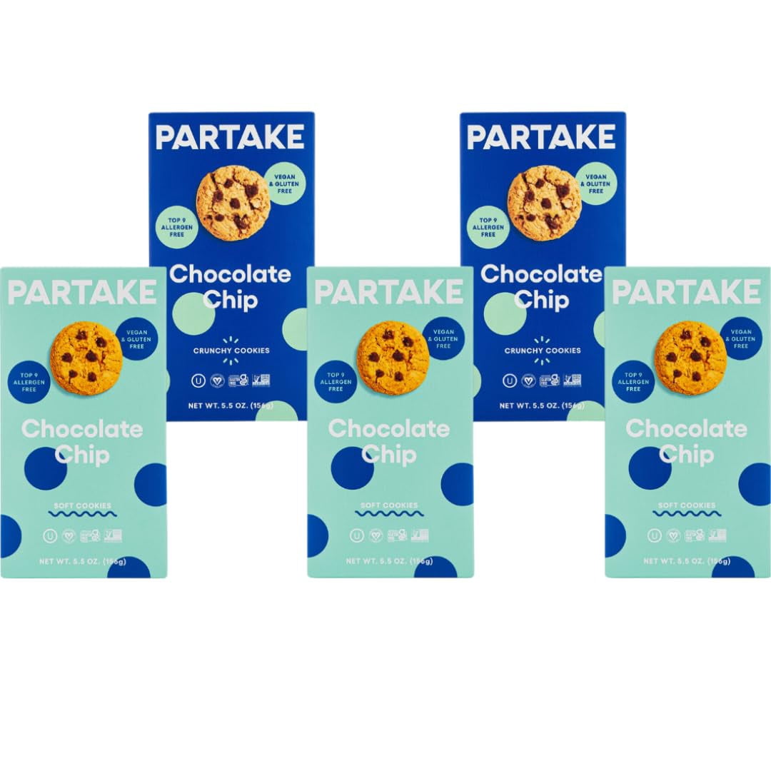Gluten Free Chocolate Chip STF9 Lovers' Vegan Cookies by Partake - 5 ...