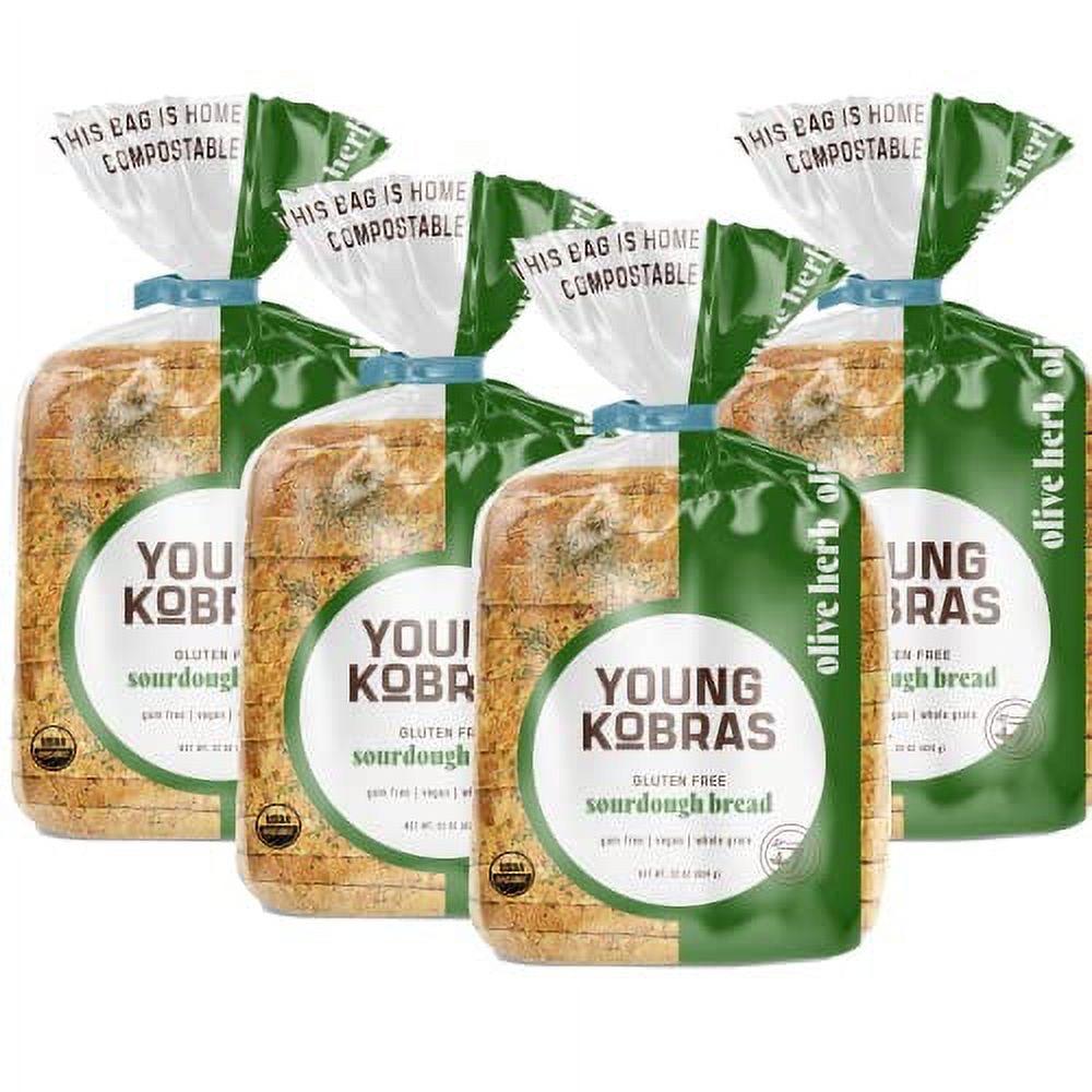 GlutenFree Olive Herb Sourdough Bread (4Pack) Allergen Friendly