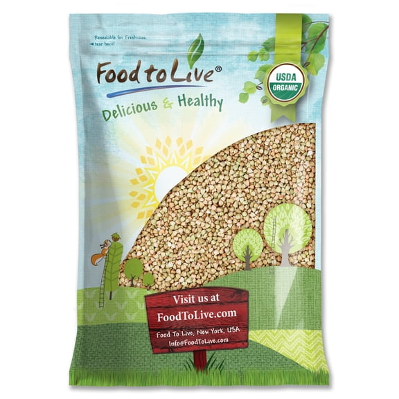 Gluten Free Organic Buckwheat Groats, 10 Pounds Hulled Raw Non-GMO Whole Grain. Quick-Cooking.