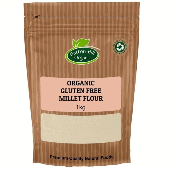Gluten Free Organic Millet Flour 1kg by Hatton Hill Organic