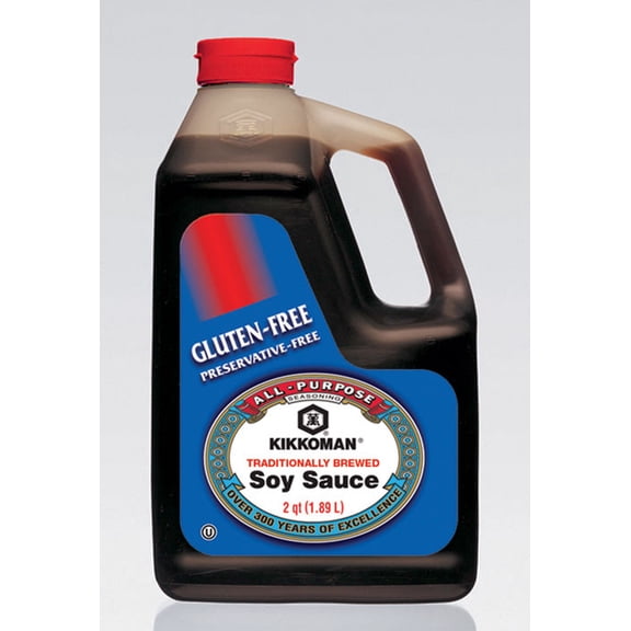 Kikkoman Traditionally Brewed Soy Sauce, 0.5 Gallon, 6 Per Case