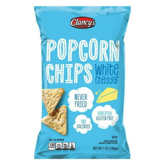Clancy's Gluten Free White Cheddar Popcorn Chips, 7 oz