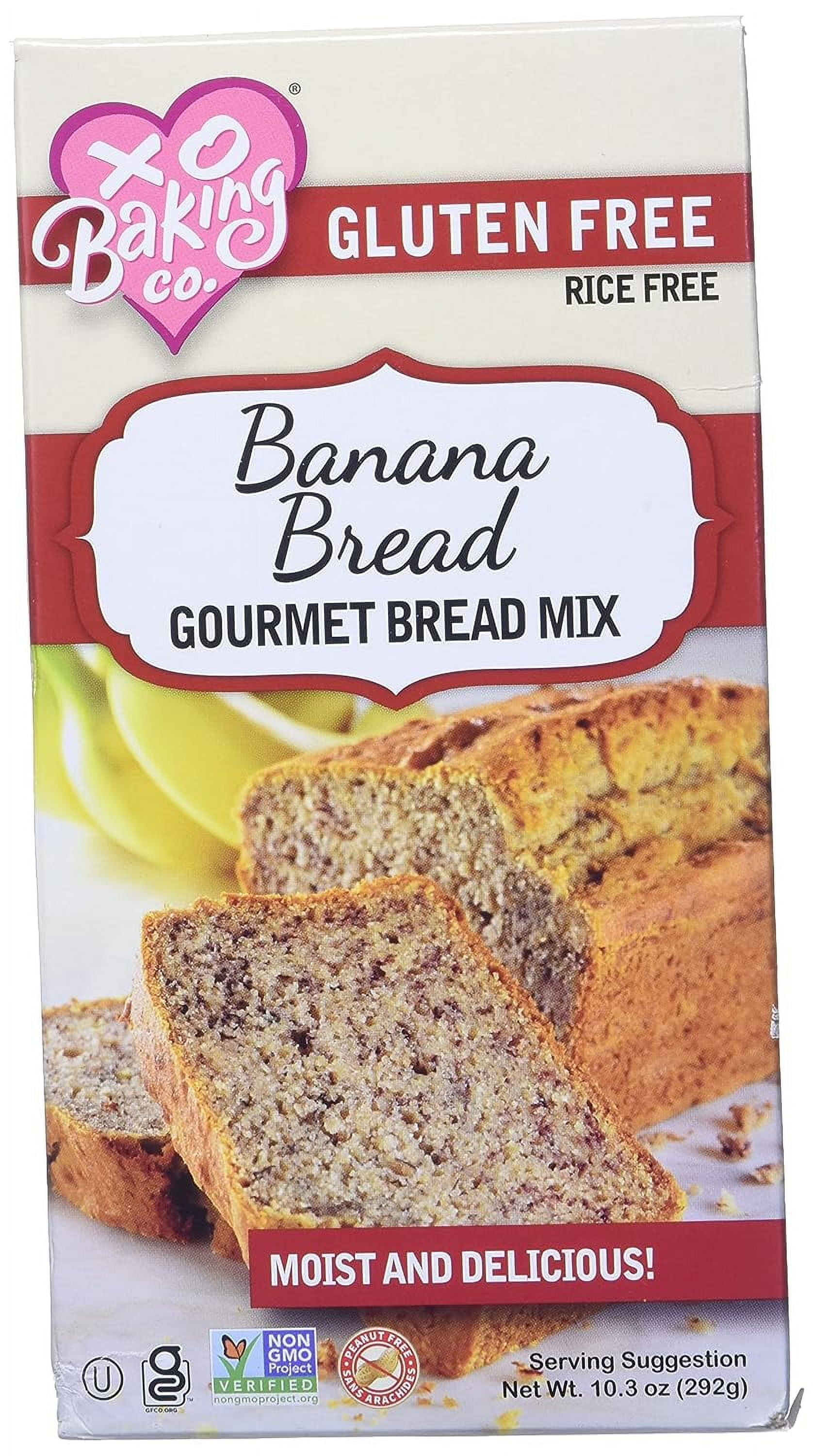 Gluten Grmet Banana Bread Mix; Non-GMO; Kosher; Rice ; Dairy ; ; Soy ...