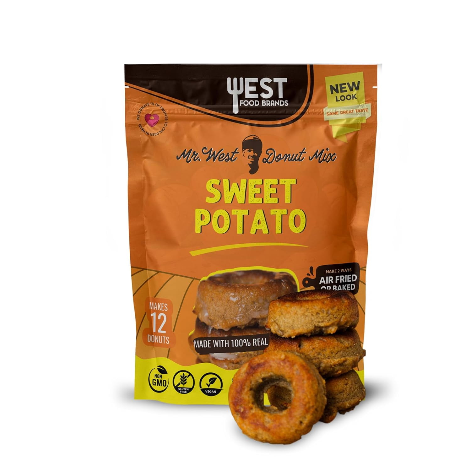 Gluten Sweet Potato Donut Mix Soy & Kosher, No Artificial Sweeteners