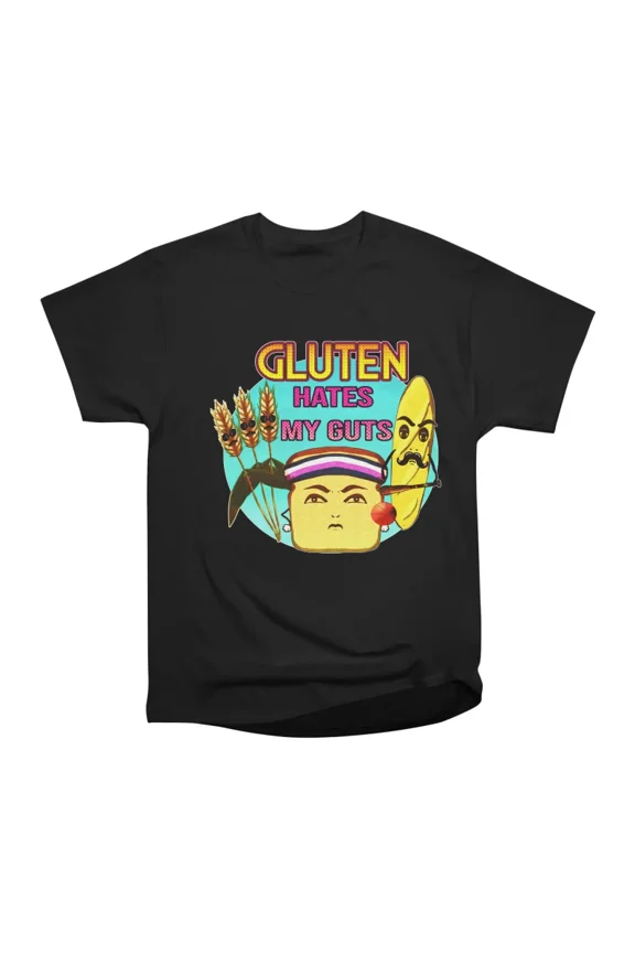 Gluten hates my Guts T-Shirt Tee Gift For Him Merch For Her Apparel For Friend