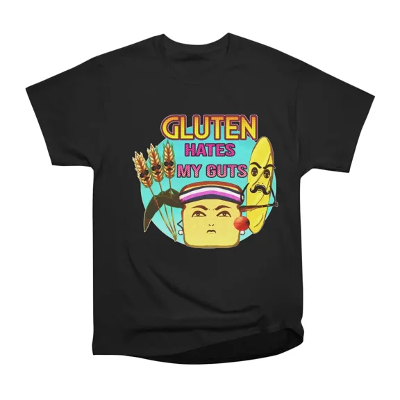 Gluten hates my Guts T-Shirt Tee Gift For Him Merch For Her Apparel For Friend