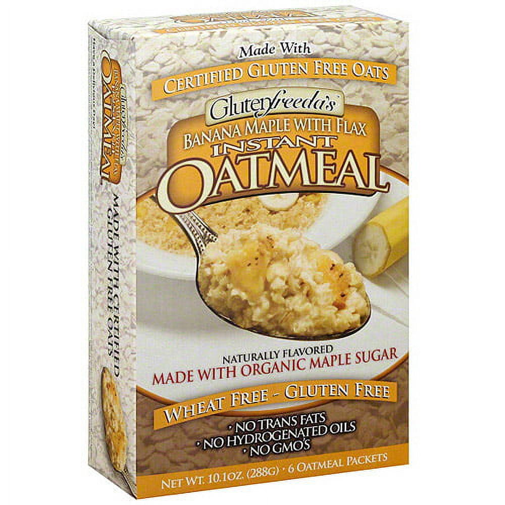 Glutenfreeda Banana Maple Instant Oatmeal With Flax, 10.1 oz, 6ct (Pack ...