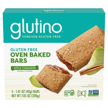Glutino Gluten Free Apple Cinnamon Flavored Oven Baked Bars, 7.05 oz. 5-Count