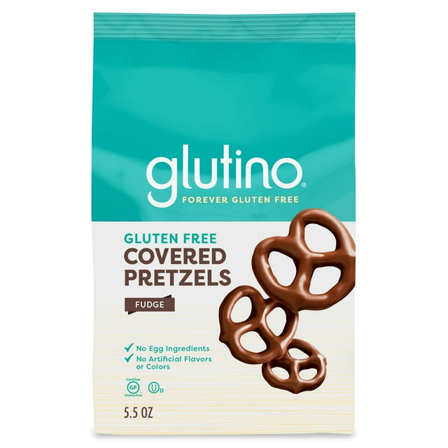 Glutino Gluten Free Fudge Covered Pretzels, Gluten Free Snacks, 5.5 oz