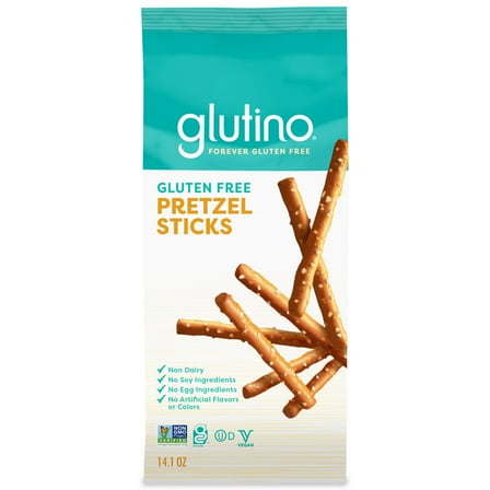 (3 pack) (3 pack) Glutino Gluten Free Pretzel Sticks, Gluten Free Snacks, 14.1 oz