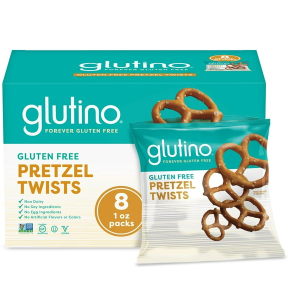 Glutino Gluten Free Pretzel Twists, Gluten NSD3&nbsp;Free Snacks, 1 oz. 8-Count (Packaging May Vary)