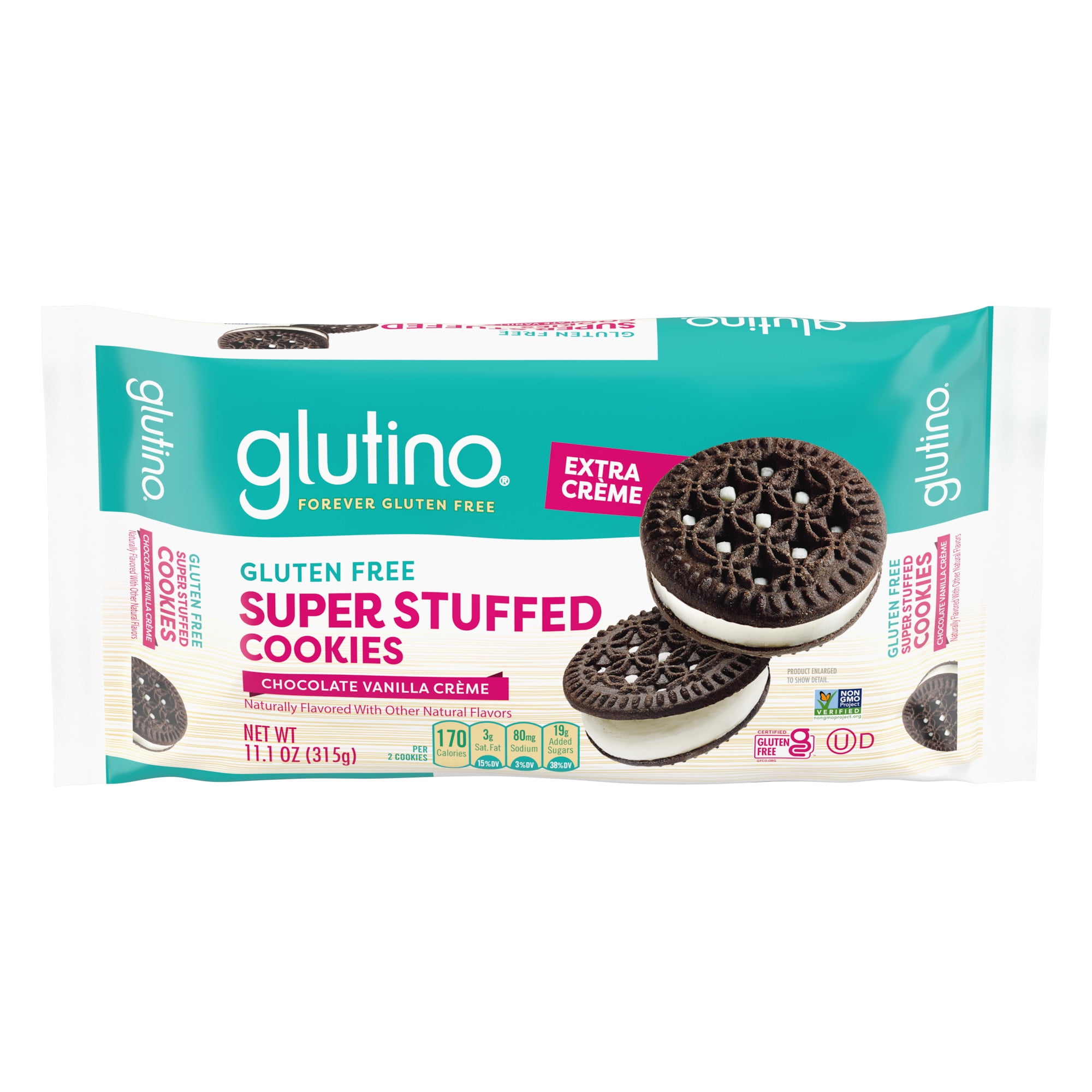 Glutino Gluten Free Super Stuffed Chocolate Vanilla Crème Flvrd ...