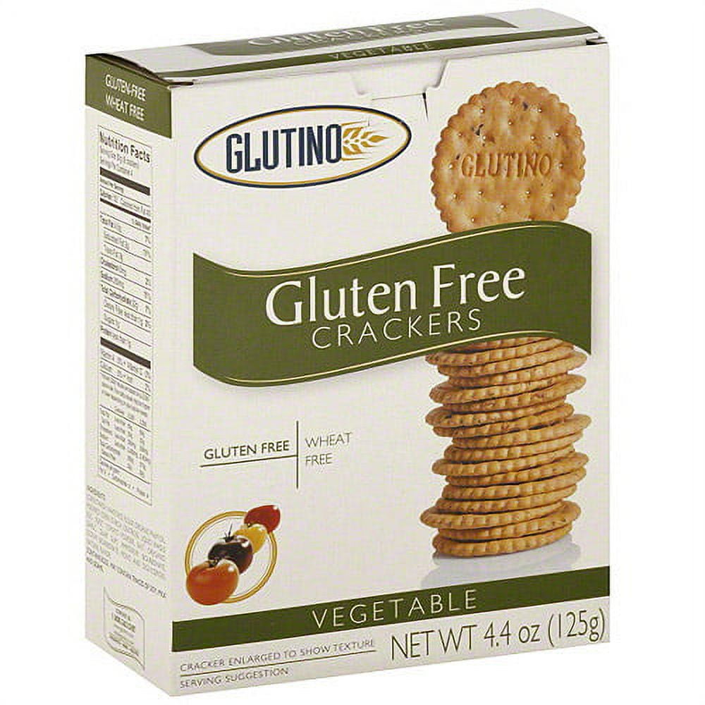 Glutino Gluten Free Vegetable Crackers, 4.4 oz (Pack of 6)