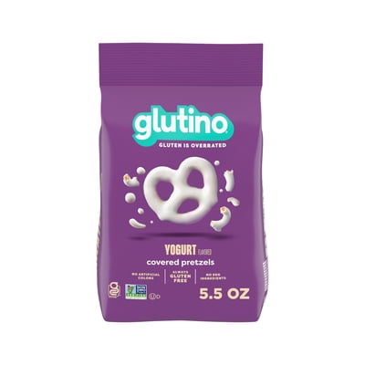 Glutino Gluten Free Yogurt Flavored Covered Pretzels, Gluten Free Snacks, 5.5 oz