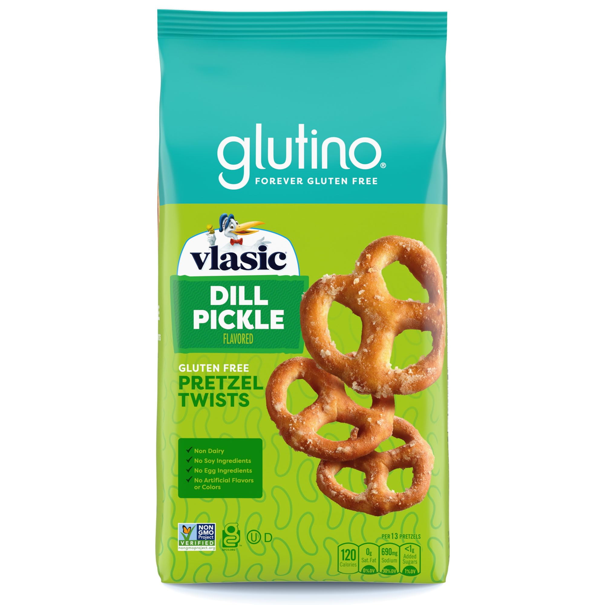 Glutino Vlasic Gluten Free Dill Pickle Pretzel Twists, Gluten Free