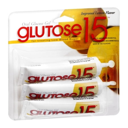 Glutose 15 Oral Glucose Gel In A Tube, With Lemon Flavor - 3 Ea, 6 Pack