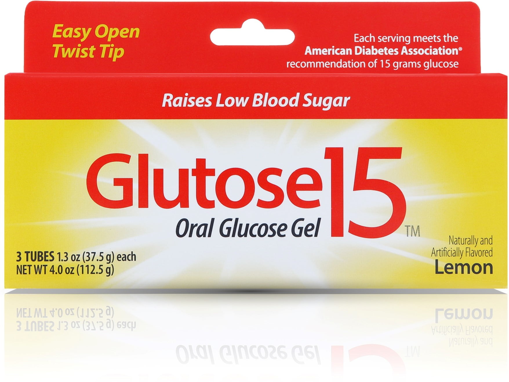Glutose15 Oral Glucose Gel Lemon Flavor 45 g (Pack of 4)
