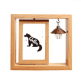 thumbnail image 1 of Glutton Black And White Animal Wooden Rotating Picture Photo Frame 4x6, 1 of 3