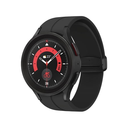 Glxy Samsung Galaxy Watch5 Pro (GPS) 45mm Titanium Case Frame Silicone Band