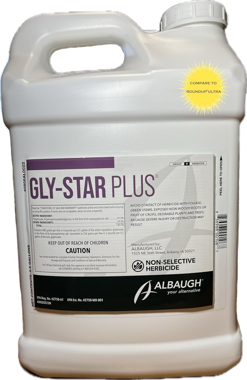 Gly Star Plus Herbicide (2.5 Gallons) by Albaugh, Glyphosate