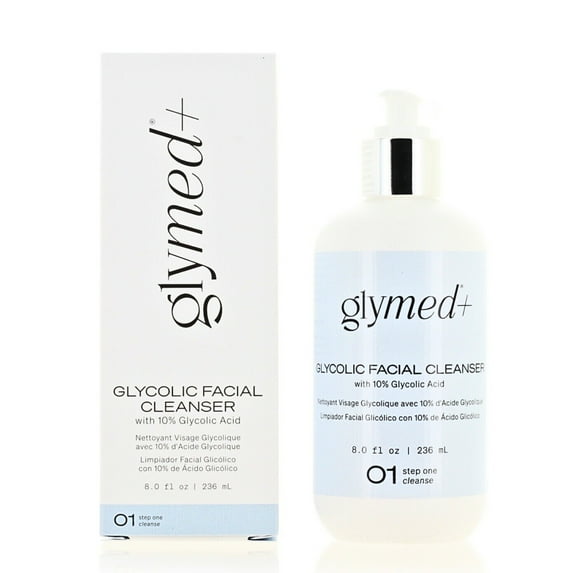 GlyMed Plus New Package Glycolic Facial Cleanser with 10% Glycolic Acid 8 Ounce (Subsitute "Age Management Gentle Facial Wash")