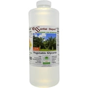 Glycerin Vegetable - 1 Quart 43 oz. - Non GMO - Sustainable Palm Based - USP - KOSHER - PURE - Pharmaceutical Grade - safety sealed HDPE container with resealable cap