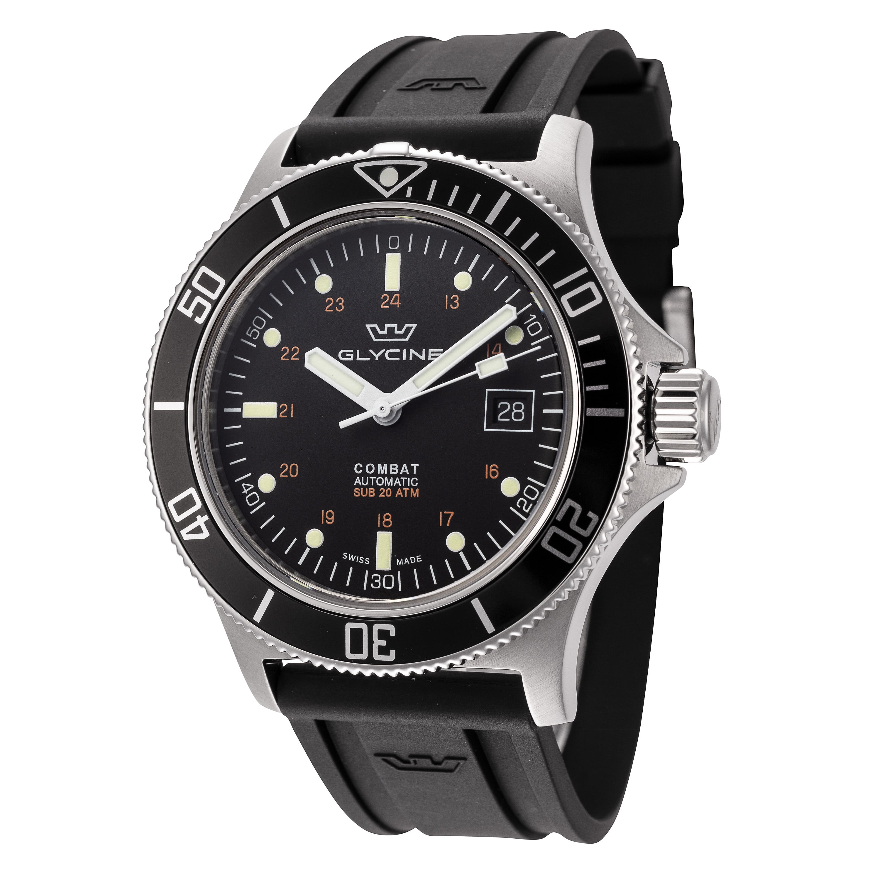 Glycine Men s GL0433 Combat Sub 42mm Automatic Watch Walmart