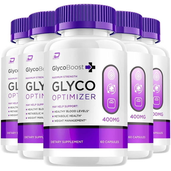 Glyco Boost Blood Support Capsules Glyco Optimizer Pills Maximum Strength, All Natural, 5 Pack, 300 Capsules