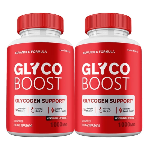 Glyco Boost Capsules, Glycogen Supplement, Maximum Strength, GlycoBoost Blood Support Pills All Natural, 30 Day Supply per Bottle (2 pack)