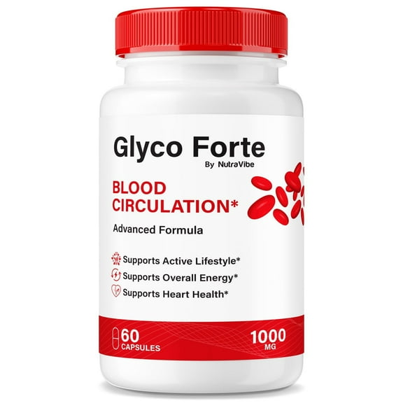 Glyco Forte - Official All-Natural Blood Support Formula, Premium Pills to Support Healthy Lifestyle and Maintain Stable Levels, Blood Vessel Cleaner, GlycoForte Reviews (60 Capsules)