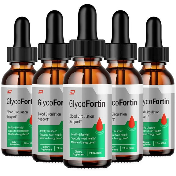 Glyco Fortin Drops Healthy Formula - Dietary Supplement Drops - Extra Strength GlycoFortin Liquid Drops, Glyco Fortin Drops Reviews (5 Pack  5 Month Supply)