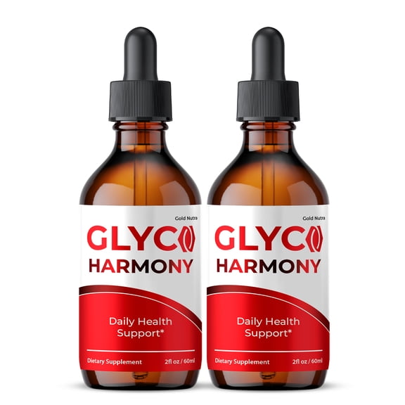 Glyco Harmony Drops Liquid Supplement, GlycoHarmony Supplement, All Natural Formula, 60 mL per Bottle (2 Pack)
