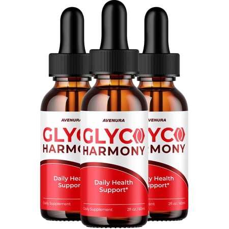 Glyco Harmony Liquid Drops – GlycoHarmony Drops Extra Strength Natural Blend Healthy Organic Support, 3 Pack, 3 Month Supply